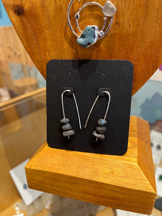 Leland Blue Pin Earrings by Meg Tang