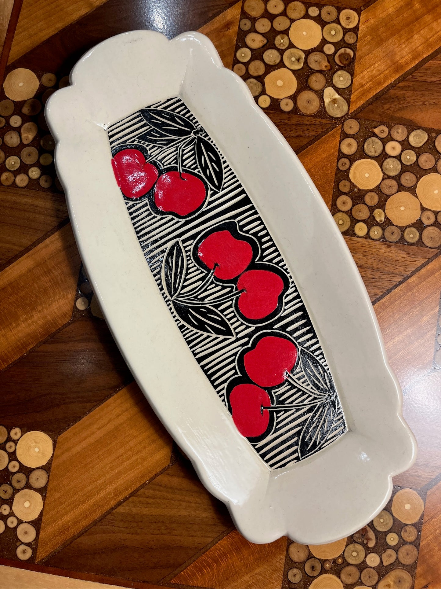 Scalloped Tray by Terrapin Tile