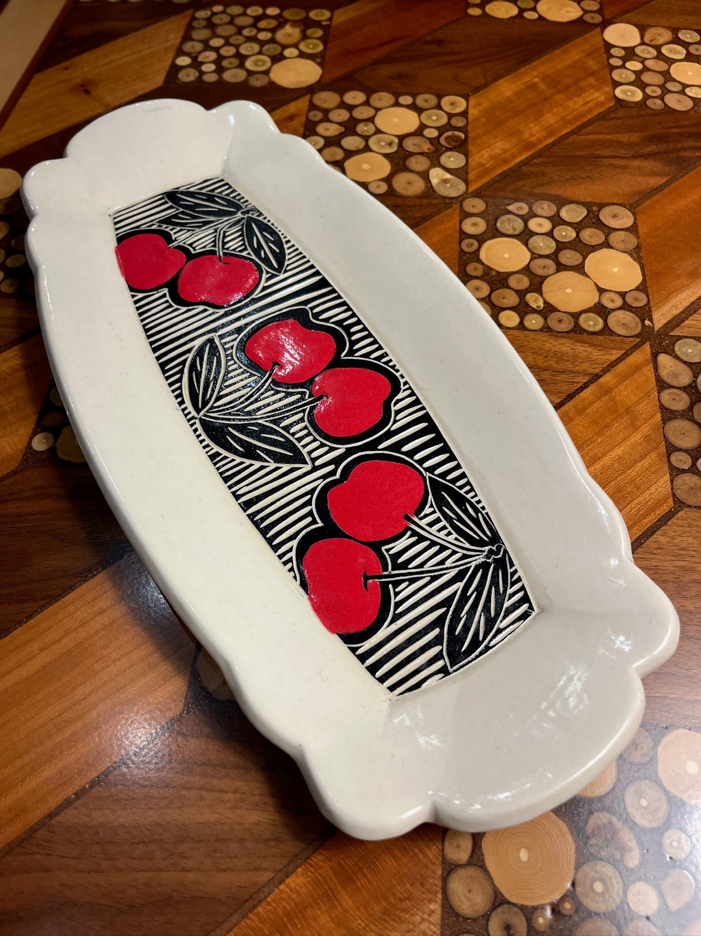 Scalloped Tray by Terrapin Tile