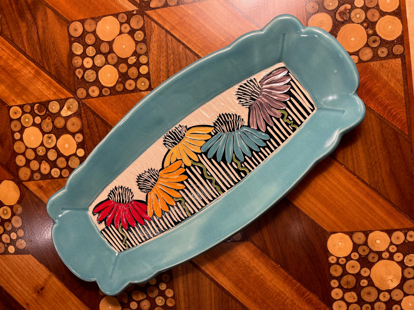 Scalloped Tray by Terrapin Tile