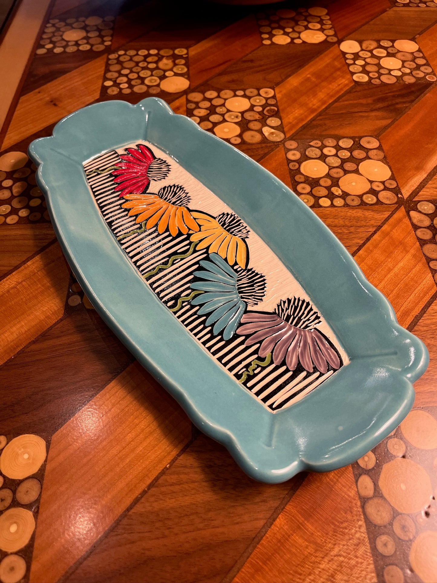 Scalloped Tray by Terrapin Tile