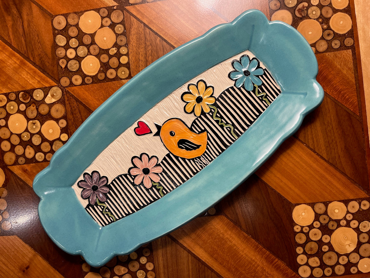 Scalloped Tray by Terrapin Tile