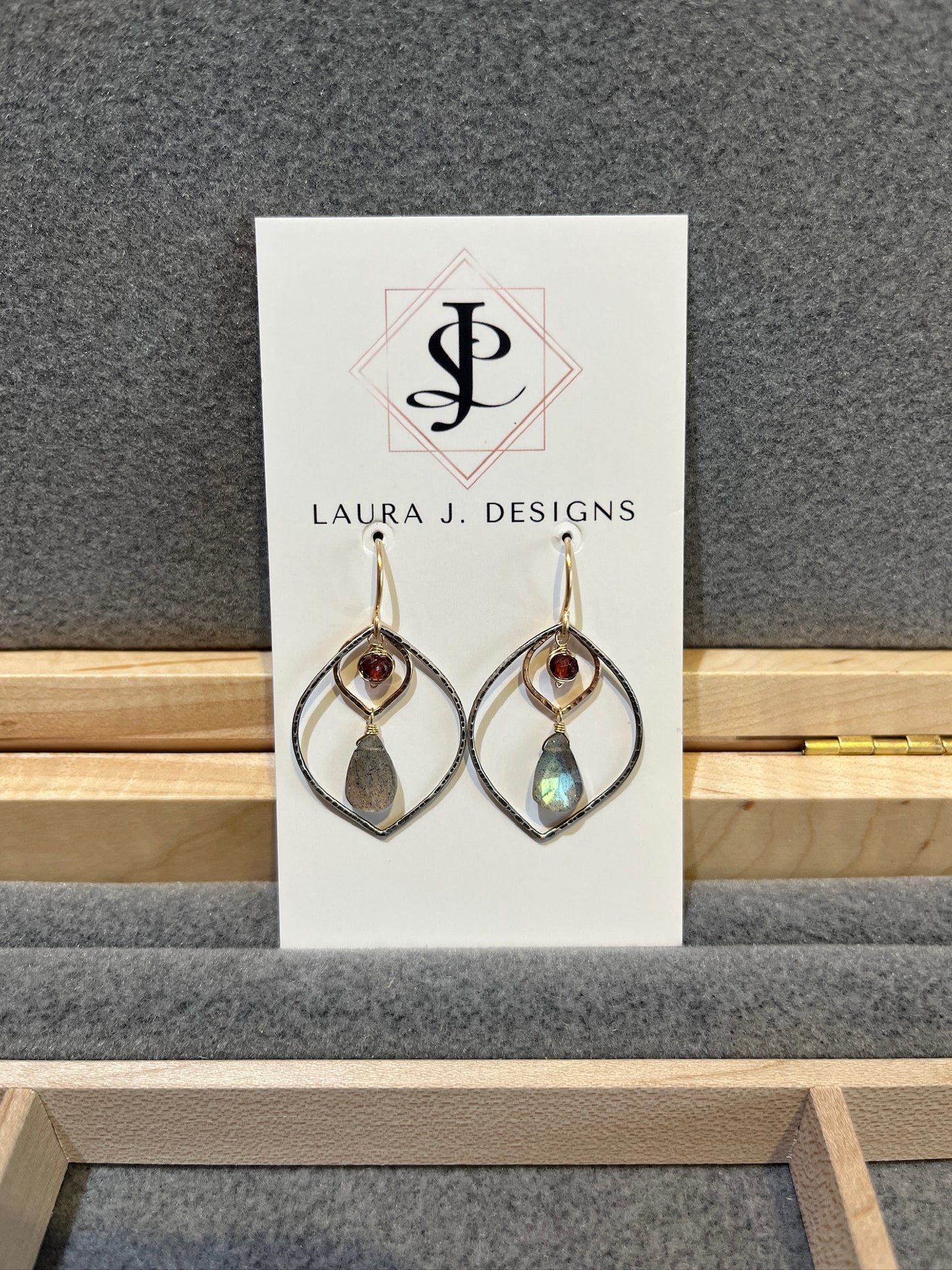 e8026 Autumn Embers Earrings by Laura J