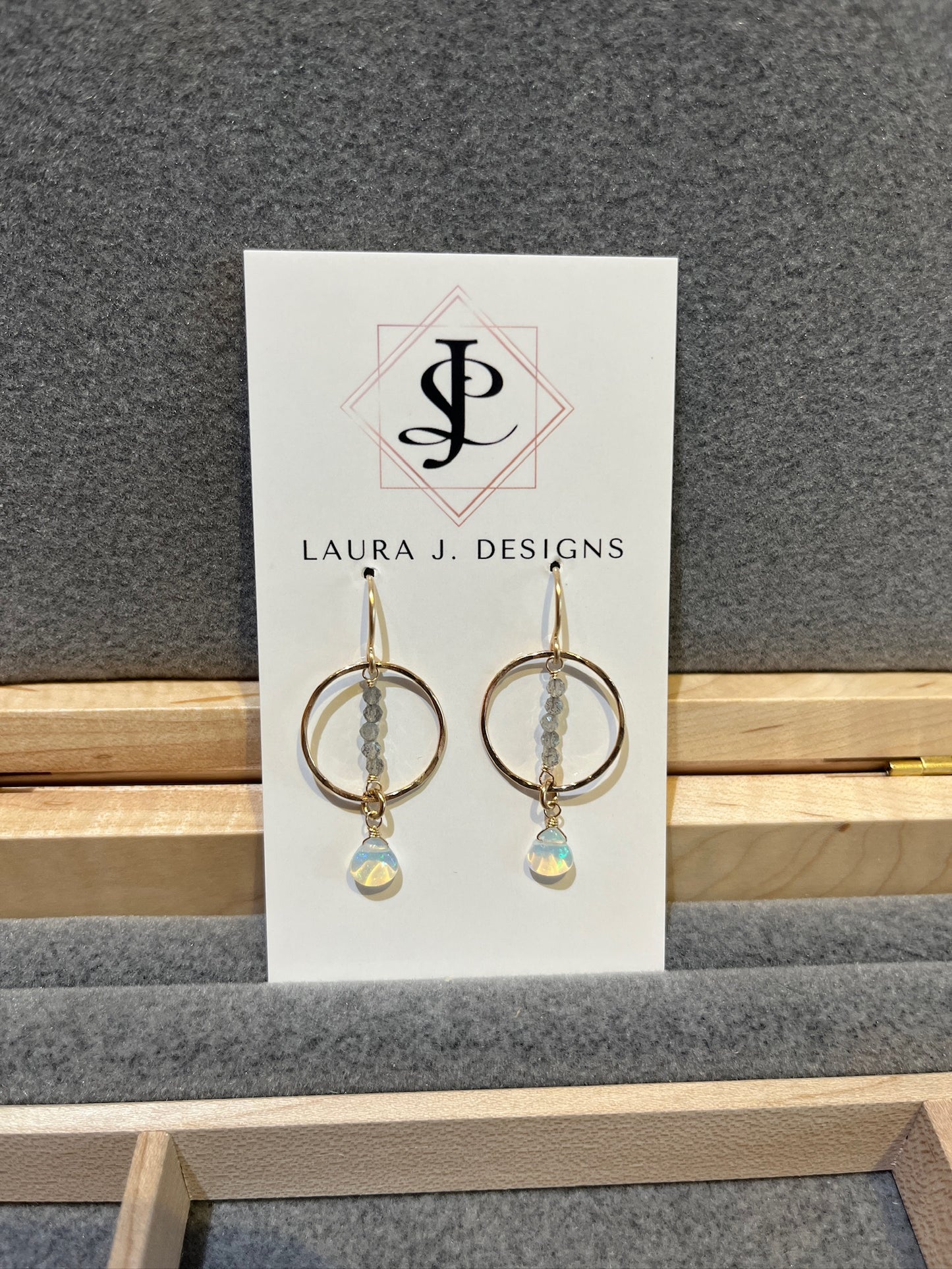 E7886 Opal Twilight Earrings by Laura J