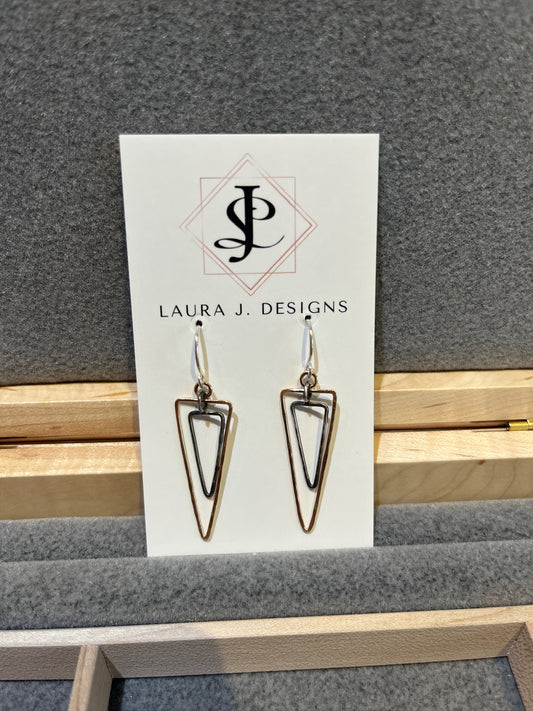 Karma Triangle Earrings by Laura J Designs