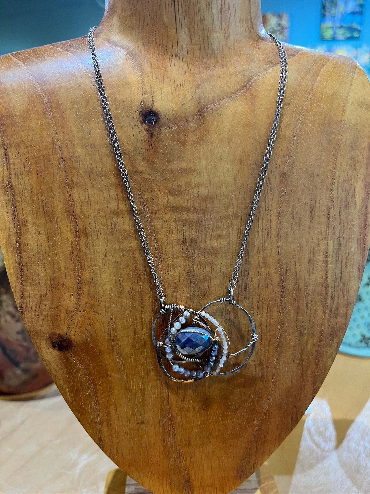 80224n Blueberry Bramble Pendant by Art by Any Means