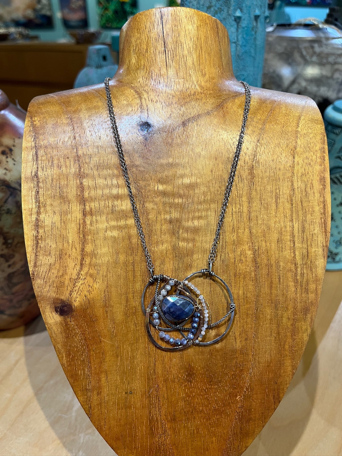 80224n Blueberry Bramble Pendant by Art by Any Means