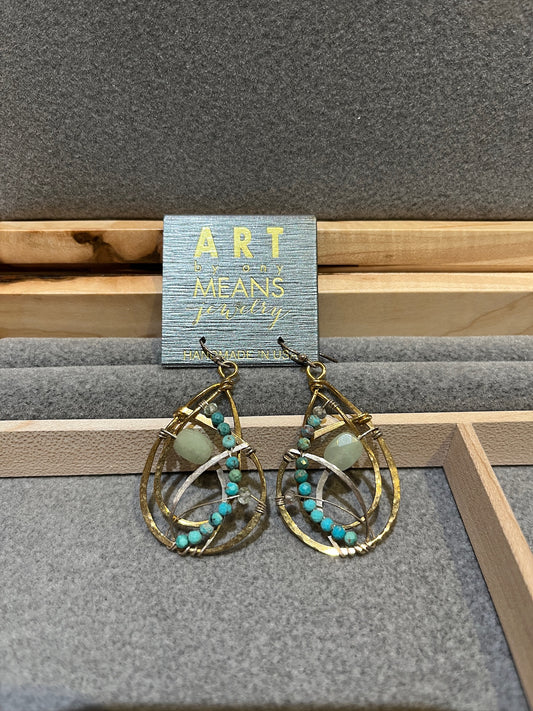 E79061 Spoonful of Turquoise Earrings by Art by Any Means