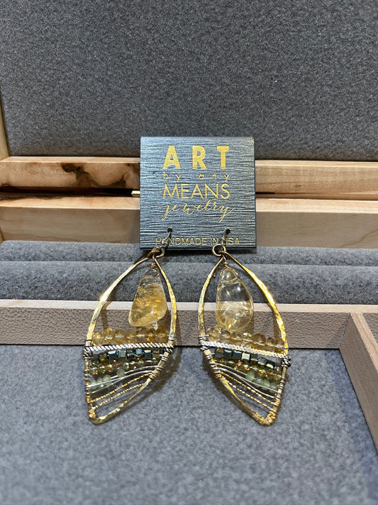 E80036 Drop of Sun Earrings by Art by Any Means