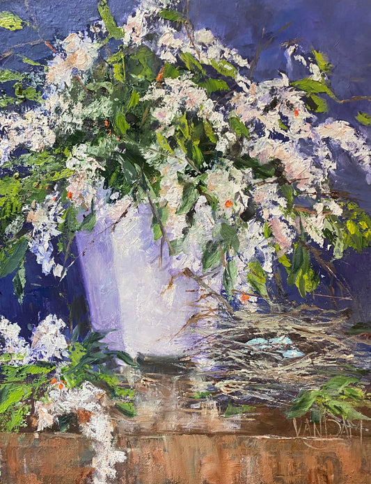 Bouquet and Bird Nest by Karen Van Dam Michmerhuizen