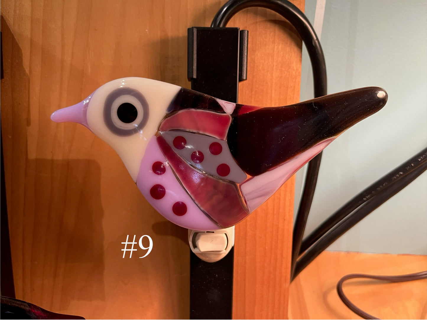Fused Glass Bird Nightlight by Susan Smith