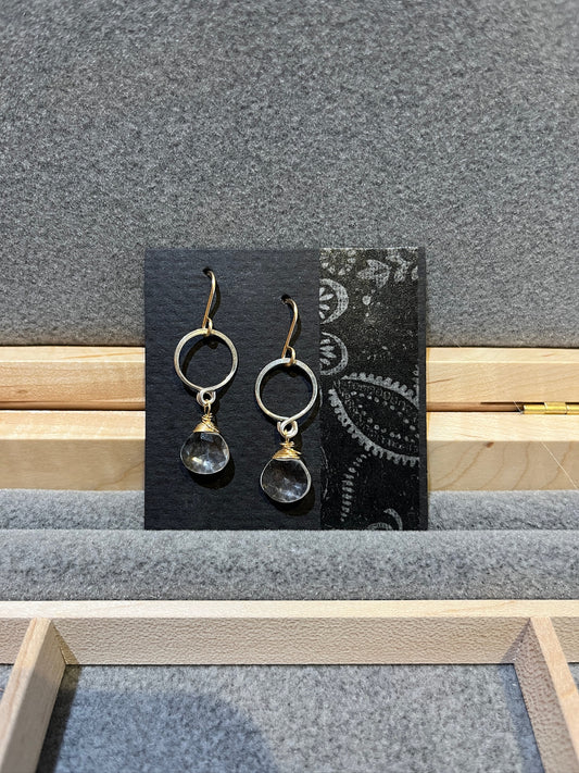 GS330 Petite Quartz Dangle Earrings by Linda Trent