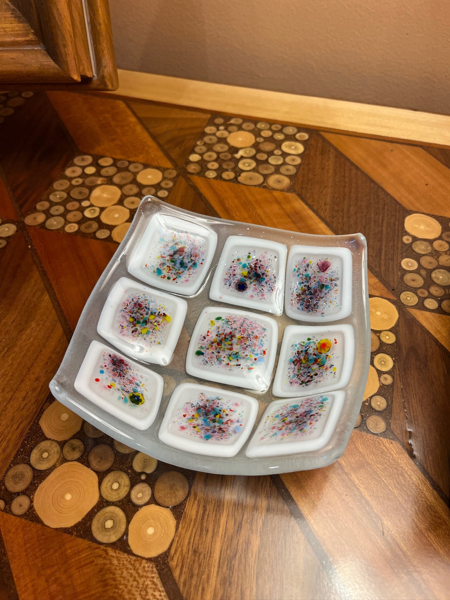 Fused Glass Plate by Lynn Dinning