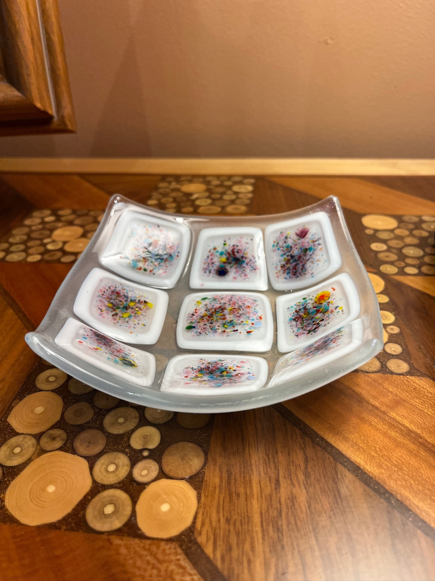 Fused Glass Plate by Lynn Dinning