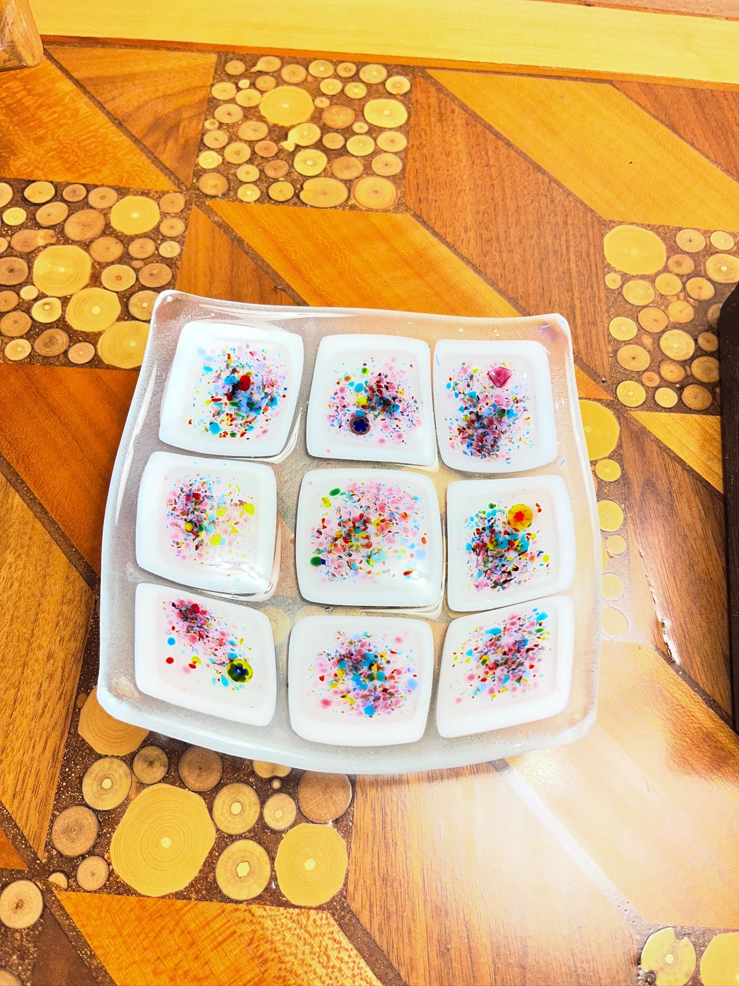 Fused Glass Plate by Lynn Dinning