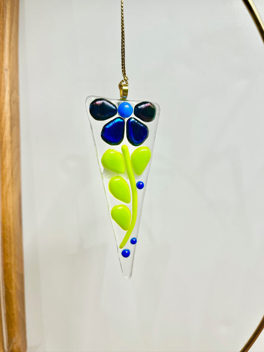 Mini Triangle Flower Ornament by Susan Smith
