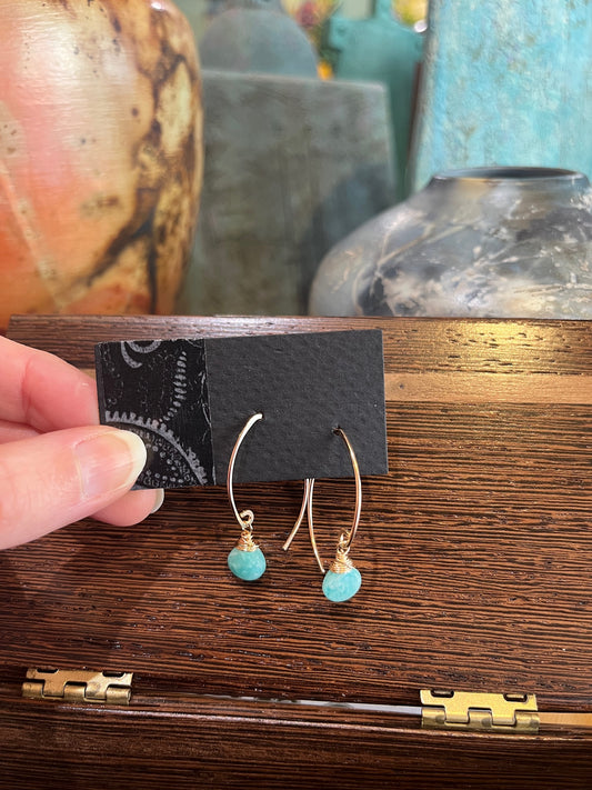 GS429 Color Pop Petite Gemstone Earrings by Linda Trent
