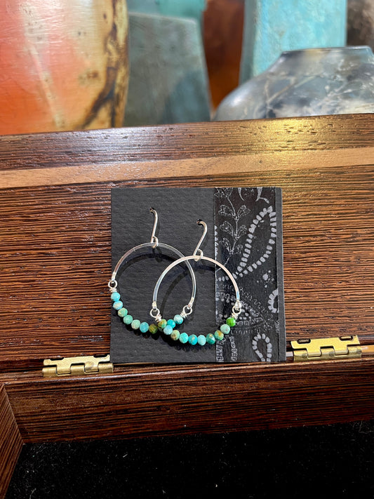 GS462 Turquoise Loop Earrings