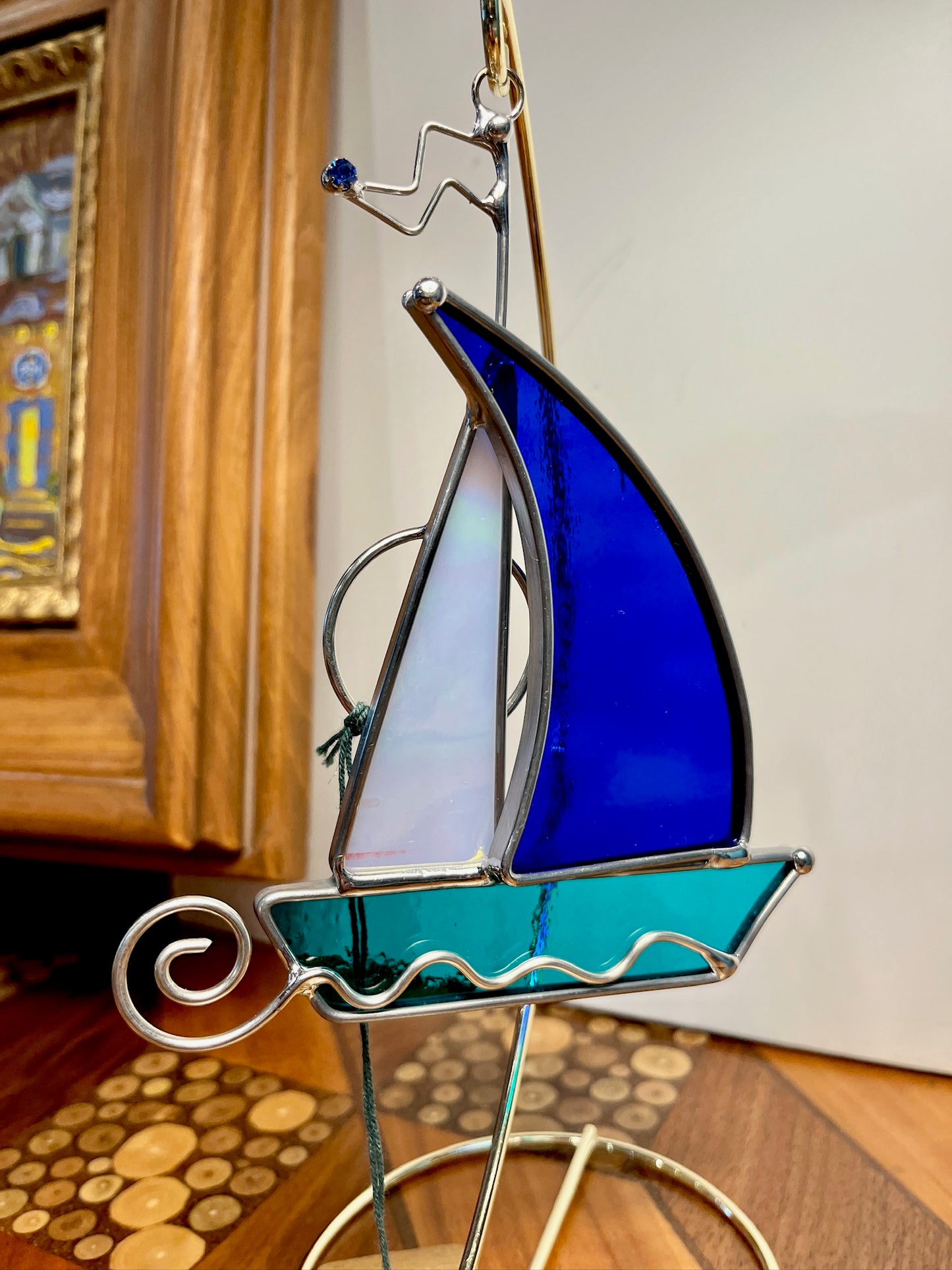 Sailboat Suncatcher by Green Mountain Glass