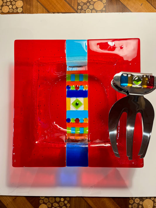 11" Square Bowl with Server by Me2U