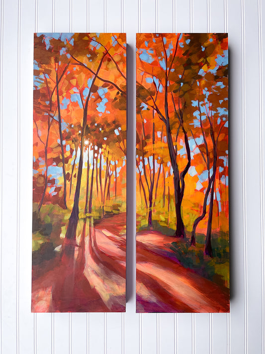 Autumn Light Diptych by Amy Peterman