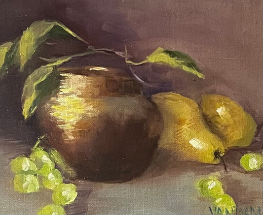 Copper Pot with Fruit by Karen Van Dam Michmerhuizen