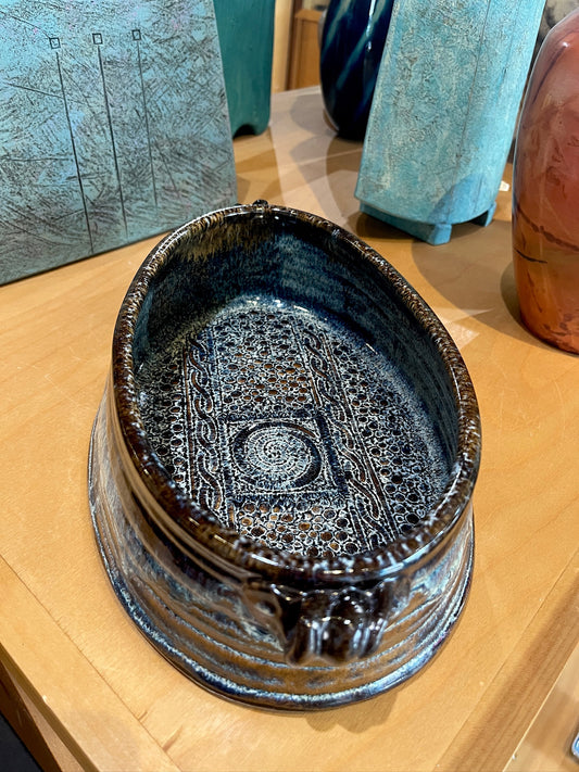 Oval Textured Casserole Medium by Steve Tubbs