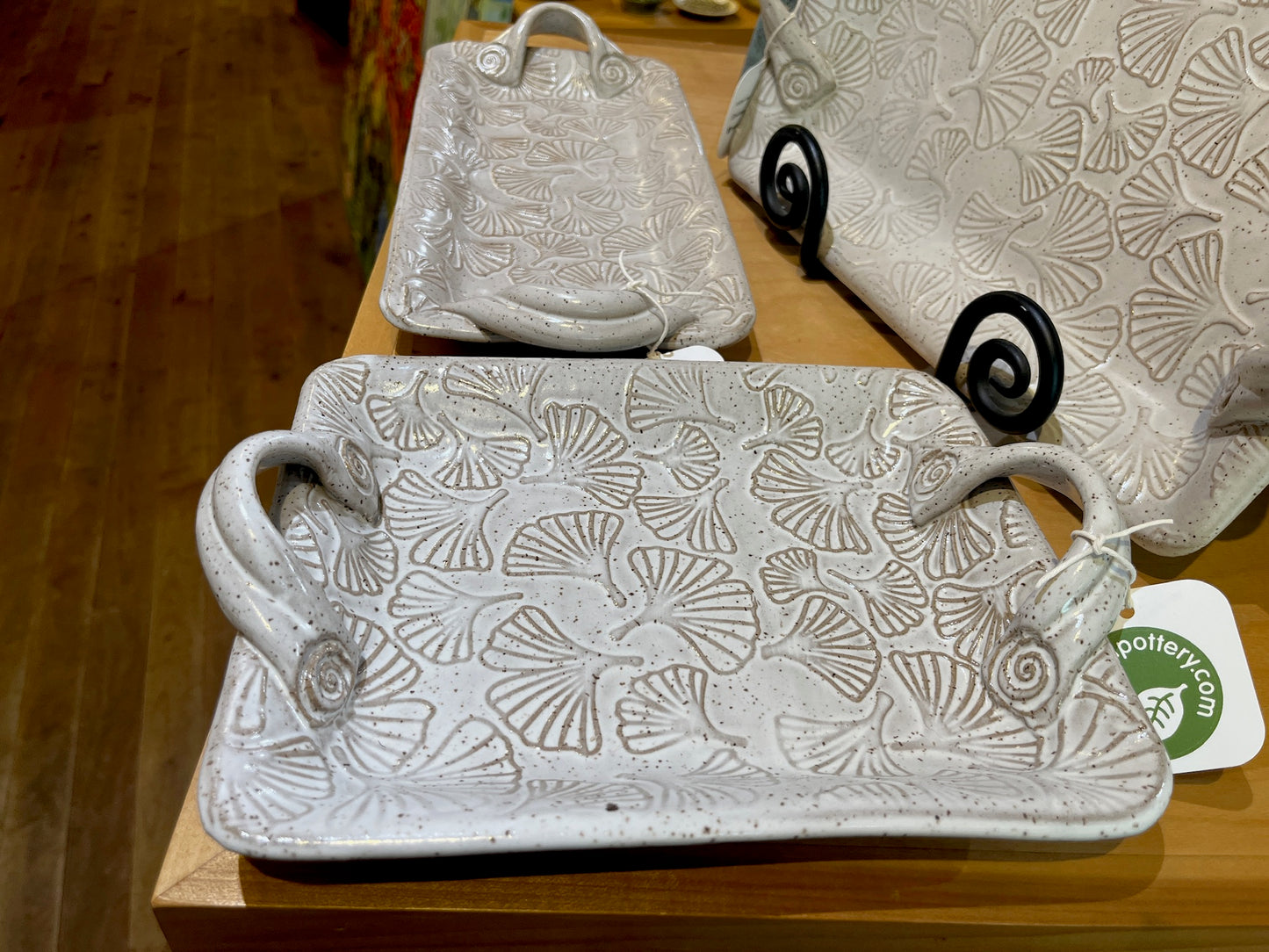 G814 Gingko Tray by Addison Pottery