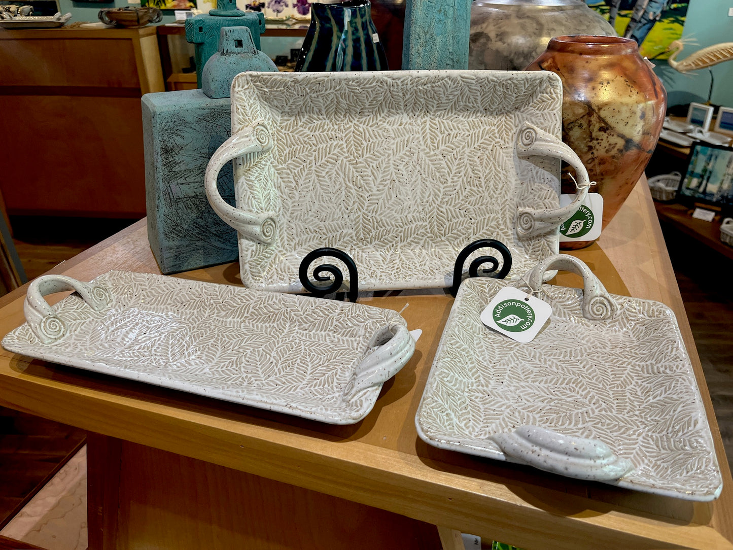 Ferns Tray by Addison Pottery