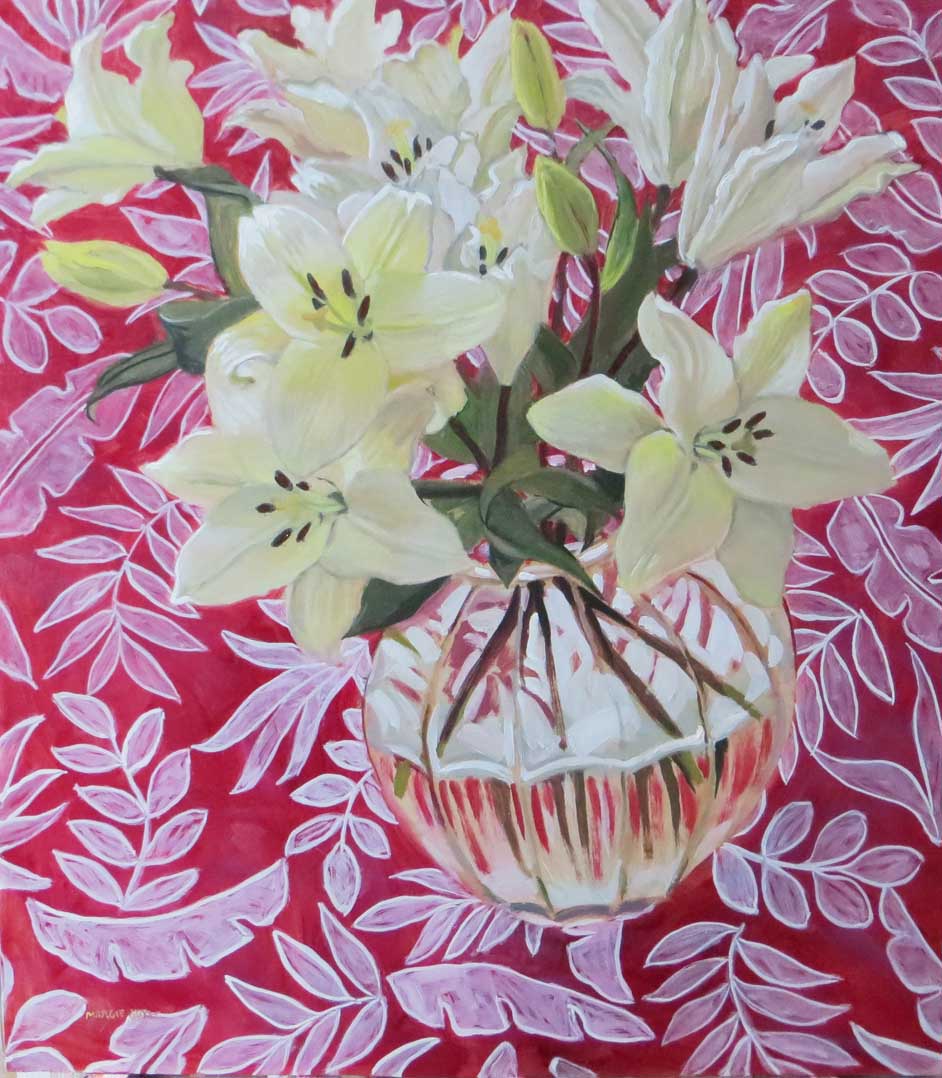 White Lilies by Margie Guyot